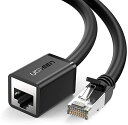 UGREEN LAN 延長ケーブル RJ45 CAT6 LAN延長コネクタ 高速イーサネット Gigabit 有線 LAN 延長コード 爪折れ防止 速度低下防止 パッチコード FTPシールド付き LAN中継コネクタ対応 0.5M