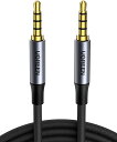 UGREEN 3.5mm AUX ケーブル ステレオミニジャック TRRS 4極 ナイロン編み オスオス 高音質 オーディオケーブル 高耐久性 ホームステレオ/ヘッドホン/スピーカー/音響/車/iPhone/iPad/iPod/PCなどに対応 3M