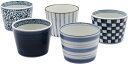 西海陶器 波佐見焼 そばちょこ カップ 藍屋 絵変り 化粧箱入200ml 5個セット31854