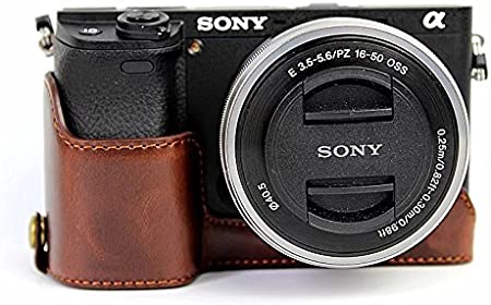 Koowl 対応 Sony ソニー A6000 A6300 A6400 α6000 α6300 α6400 ソニーアルファ6400 6300 6000 カメラバッグ カメラケース Koowl手作りトップクラスのPUレザーカメラハーフケース カメラ ケ