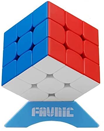 FAVNIC 魔方 マジックキューブ ステッカーレス 立体パズル 競技用3x3x3 プロ向け 達人向け 中級者向け 世界基準配色 ポップ防止 強化磁力版 