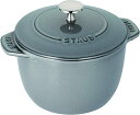 staub ストウブ 「 ラ ココット de GOHAN グレー M 16cm 」 ご飯鍋 炊飯 2合 鋳物 ホーロー鍋 IH対応 炊飯器 日本正規販売品 La...