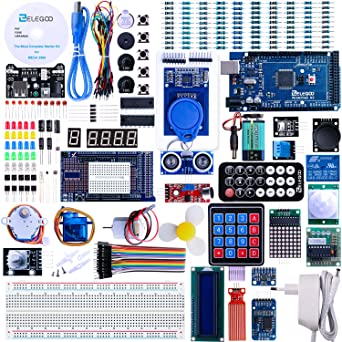 ELEGOO ArduinopMega2560X^[^LbgŏI SҌA`[gAtAMEGA 2560{[h, LCD1602