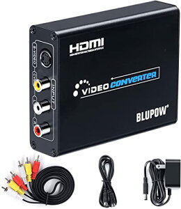 BLUPOW ݥå/Sü to HDMI Ѵ 1080Pб Composite 3RCA AV/S-Video to HDMI С ӥǥѴ ݥå hdmi Ѵ ʥ ǥ Ѵ rca hdmi Ѵ