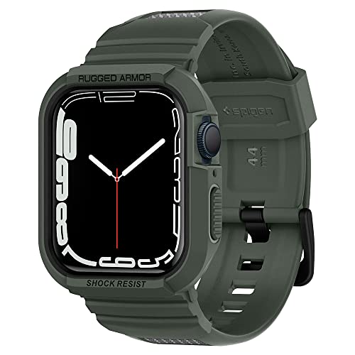 Spigen Apple Watch oh 45mm | 44mm ̌^ P[X Jo[ ϏՌ PC TPU d\ X|[coh  Ռ z ϋv h~ Series 8 / SE 2 /Series 7 / SE / Ser