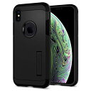 Spigen iPhone XS ケース/iPhone X ケース 5.8インチ 対応 耐衝撃 米軍MIL規格取得 スタンド機能 タフ アーマー 057CS22160 (マット ブラック)