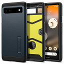 Spigen Pixel6a ケース 耐衝撃 スタンド付き 米軍MIL規格取得 三層構造 スマホスタンド カメラ保護 傷防止 衝撃 吸収 タフ アーマー ACS04480 (メタル スレート)