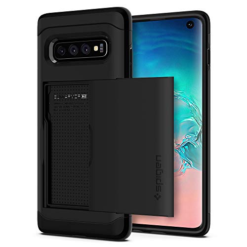 Spigen Galaxy S10 P[X SC-03L SCV41 Ή ČRMILKi擾 ϏՌ IC J[h[ X A[}[ CS 605CS25816 (ubN)