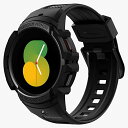 Spigen Galaxy Watch 5 バンド 44mm 一体型 ケース Galaxy Watch 4 対応 カバー 耐衝撃 PC TPU 二重構造 スポーツバンド 落下 衝撃 吸収 耐久性 傷防止 ラギッド アーマー プロ ACS03830 (ブ