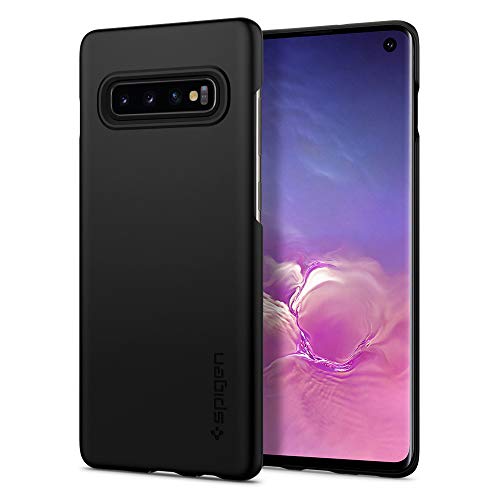 Spigen Galaxy S10 P[X SC-03L SCV41 Ή ɔ(0.7mm) Yی ^ y wh~ }bgdグ CX[dΉ V tBbg GA[ 605CS25791 (ubN)