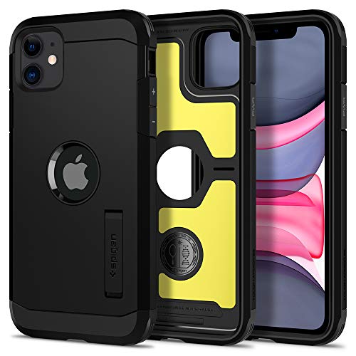 Spigen iPhone 11 P[X 6.1C` Ή ϏՌ Vf X^h@\ ČRMILKi擾 Jی h~ Ռ z Qi[d CX[d ^t A[}[ XP 076CS27439 (ubN)