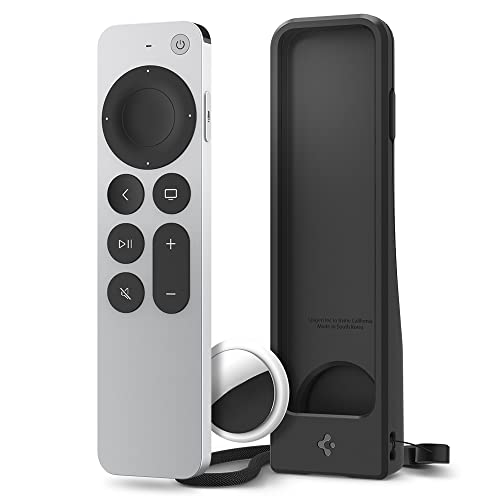 Spigen Apple Siri Remote 2 p[gP[XAApple 4K TV Siri Remote 2 AirTagp̕h~ی슊~ߑϋvVRϏՌSJo[ VR tBbg ACS03746 (ubN