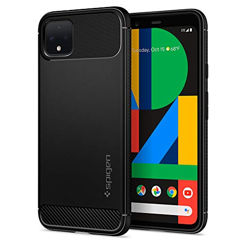 Spigen Pixel 4XL P[X TPU ČRMILKi擾 ϏՌ Ռz Mbh A[}[ F25CS27554 (}bg ubN)