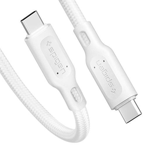 Spigen USB-C USB-C ケーブル 1.5m PD対応 60W/3A 480Mbpsデータ転送 急速充電 タイプ C MacBook, iPad Pro, Air, Galaxy, Pixel その他対応 ホワイト