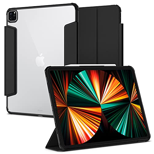 Spigen iPad Pro 12.9 ケース 第6世代 / 第5世代 (2022/2021) 対応 カバー 背面 クリア 透明 Apple Pencil 対応 米軍MIL資格 スリム スタンド 耐衝撃 傷防止 カメラ保護 レザー オートスリープ ウ