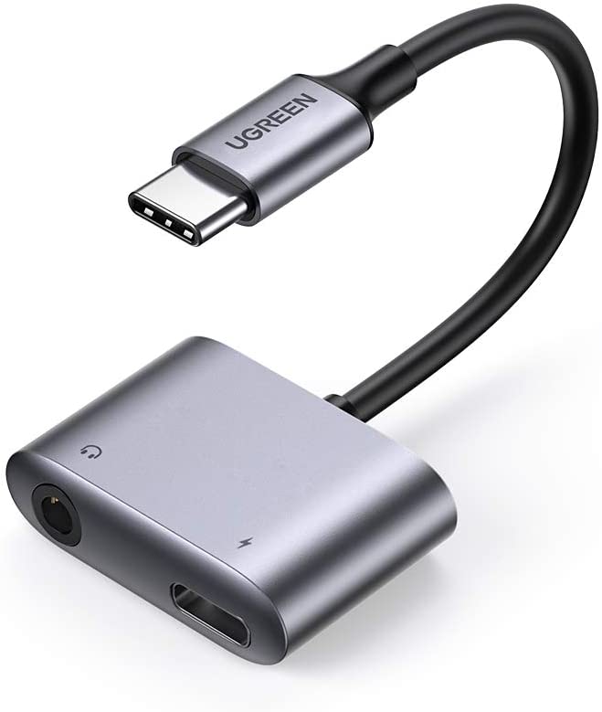 UGREEN USB-C 3.5mm イヤホン変換アダプタ イヤホンジャック変換DAC搭載 ケーブルハイレゾ2-in-1 充電 オーディオ出力PD3.0 QC3.0急速充電対応 音楽 通話 音量調節可能 PS5 PS4 iPad mini 6に対応