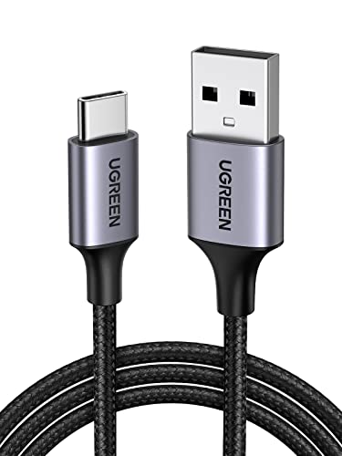 UGREEN USB Type C ケーブル ナイロン編み 3A急速充電 Quick Charge 3.0/2.0対応 56Kレジスタ実装 Xperia XZ XZ2，LG G5 G6 V20等対応 (3m)