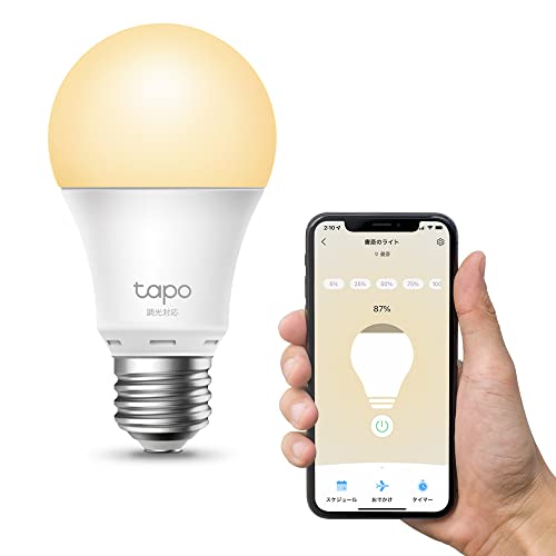 TP-Link Tapo スマート LED ランプ 調光タイプ 電球色 E26 800lm 電球色 Echo シリーズ/Google ホーム 対応 追加機器不要 3年保証 Tapo L510E/A