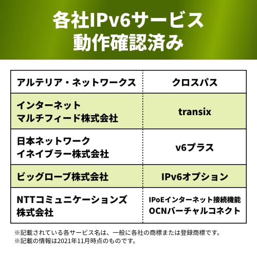 IPv6サービス対応の高速インターネットでストレスフリー