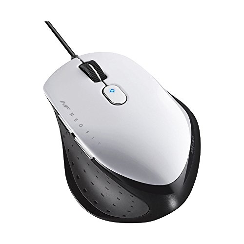 BUFFALO 有線 BlueLED 5ボタン ネオフィットマウス Mサイズ ホワイト BSMBU515MWH BUFFALO 有線 BlueLED 5ボタン ネオフィットマウス Mサイズ ホワイト BSMBU515MWH