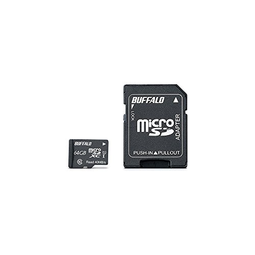 BUFFALO UHS-I Class1 microSDカード SD変換アダプター付 64GB RMSD-064GU1SA