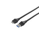 BUFFALO ユニバーサルコネクター USB3.0 A to microB ケーブル ブラック 3m BSUAMBU330BK(2)