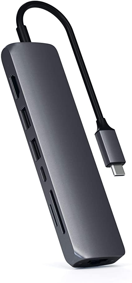 Satechi C[Tlbgt X USB-Cnu (Xy[XOC) 4K HDMI, MKrbg, USB-C PD[d (MacBookPro/M1, MacBook Air 2018 ȍ~ȂǑΉ