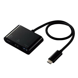 エレコム Type-Cドッキングステーション PD対応 充電データ転送 Type-C 1 USB3.1(Gen1) 1 HDMI 1 ケーブル長30cm ブラック DST-C13BK