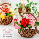 生花 フラワーアレンジメント 母の日 カーネーション籠GIFT 恵み 花 フラワーギフト アレンジメント 母 妻 記念日 プレゼント ギフト