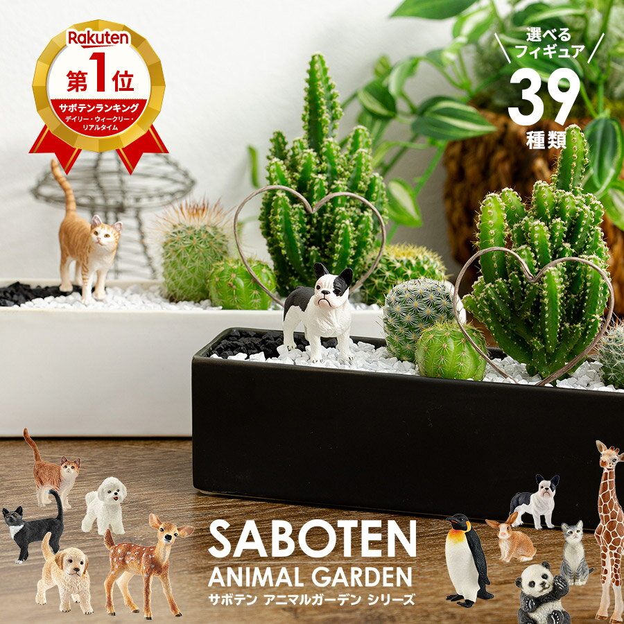 サボテン サボテン 寄せ植え 楽天1位 オシャレ 観葉植物 多肉植物 寄せ植え セレウス 電磁波サボテン アニマルサボテン ハートタイプ 陶器鉢 選べる 39種類 シュライヒ 動物フィギュア 付 鉢 さぼてん プレゼント 誕生日 開店祝い 美容室