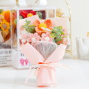 【88円OFFクーポン配布中】手編みのお花で出来たアロマブーケ TEAMI ジャスミンの香り付 ケース入り 花束 ギフト 花 毛糸 プレゼント 枯れない 花束 ...