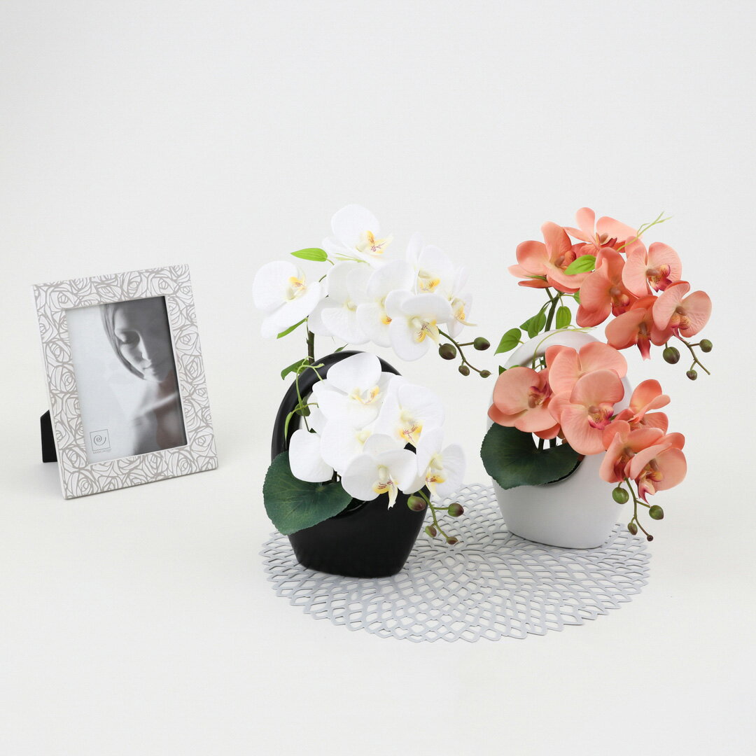 楽天花とインテリア雑貨 Fleur Bazarアーティフィシャルフラワー 可愛いピンク色と清潔感溢れるホワイトの胡蝶蘭ギフト 花 蘭 おしゃれ ラン ピンク 胡蝶蘭 フラワーギフト アレンジメント アートフラワー 母 妻 記念日 お誕生日 プレゼント ギフト