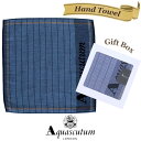 アクアスキュータム ガーゼハンカチ ギフト サイドロゴ ブルー 高級 海外 メンズ ブランド 紳士 ラッピング Aquascutum プレゼント(4)