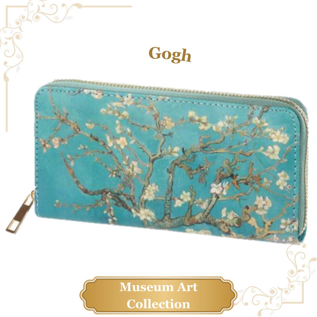 財布 ゴッホ 花咲くアーモンドの枝 長財布 印象派 世界の名画 美術 芸術 絵画のサムネイル
