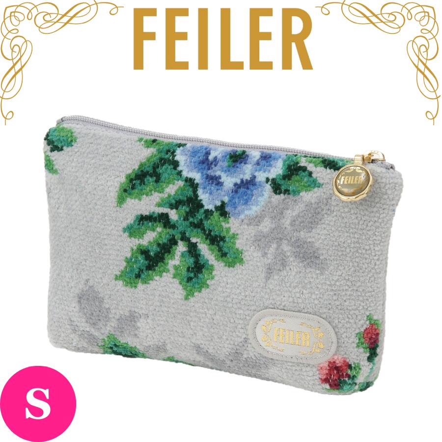フェイラー FEILER ポーチ 正規品 Sサイズ メロウローズ グレー 高級 海外 レディース ブランド ギフト プレゼント 女性 人気 おしゃれ 上品 ラッピング対応 誕生日 お礼 お返し お祝い