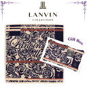 ランバンコレクション ハンカチ レディース LANVIN COLLECTION 正規品 タオルハンカチ ハンドタオル ネイビー ギフトボックス入り 高級 海外 ...