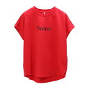 【20%OFF】ロゴフレンチTシャツ【Dignite collier|ディニテコリエ】レディース トップス コットン100% 綿 クルーネック 丸首 ロールアップスリーブ カットソー インナー プリントT フレンチスリーブ レイヤード 半袖 日本製 通勤 2025SS 春夏新作 手洗い可【SALE】