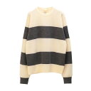 【30%OFF】メリノウールボーダークルーネックニットトップス【Fleur de lis|フラデリ】レディース トップス シンプル ウール100% 毛 天然繊維...