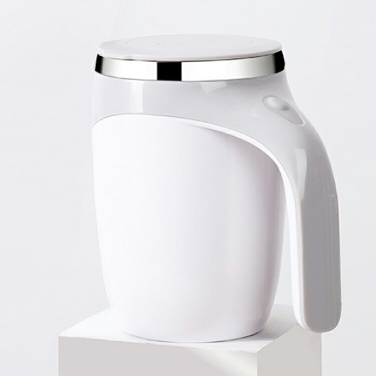 保温 カップ マグ ステンレス 電動ミキシング タンブラー フタ付き 取っ手付き USB ミキシングマグ 保冷 380ml 粉ミルク かき混ぜ プロテイン 自動攪拌 マグカップ コーヒー 充電式 ワンタッチ起動 380ml 軽量 こぼれない 自宅 オフィス 白 かわいい おしゃれ