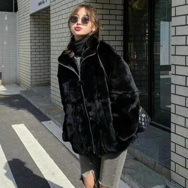 レディース あったか もこもこ 毛皮コート ボアブルゾン 厚手 ファージャケット ふわふわ フェイクファー コート ミドル丈 ハイネック ファーコート スタンドカラー 防風 防寒 ふんわり 秋冬 アウター ブルゾン おしゃれ