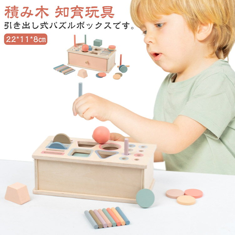 乐天商城 - くすみカラー 型はめ 型はめパズル はめ込み パズルボックス 引き出し ボックス 木製 パズル 形合わせ 2歳 知育玩具 コイン 積み木 木のおもちゃ パズルボックス かわいい チューブ 孫 幼児 子ども 男の子 女の子 1歳 パズル 3歳 4歳 モンテッソーリ 木製玩具 誕生日