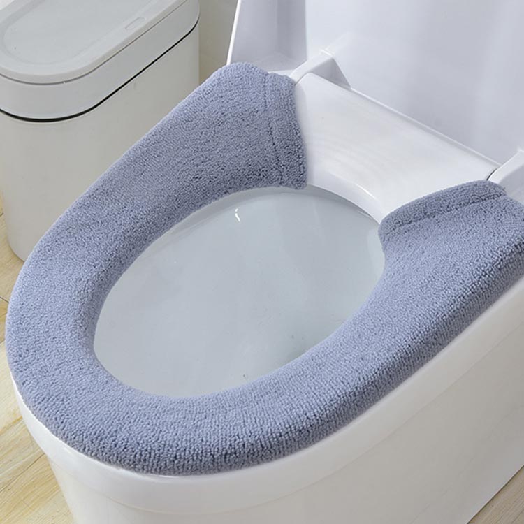 O型 スナップボタン留め トイレカバー 無地 ふわふわ U型 日用品 インテリア雑貨 ...