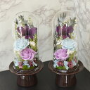 プリザーブドフラワー 仏花 仏壇用 お供え 大型ドーム 紫雲 一対 お彼岸 お悔やみ ペット 花 ブリザードフラワー 贈り物