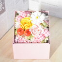 プリザーブドフラワー お供え ペット 仏花 ボックスアレンジメント ピンク