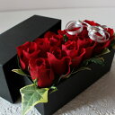 生花 贈り物 フラワーボックス ローズボックス/ROSES BOX レッド ボックスフラワー 母の日 花 結婚記念日 プレゼント ギフト 贈り物 還暦祝い 2024