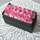 バラ フラワーボックス プリザーブドフラワー boxフラワー フラワーボックス ローズボックス/ROSES BOX ピンク ホワイトデー ボックスフラワー 母の日 誕生日 退職 boxフラワー プレゼント 女性 箱 アレンジメント クリスマス 還暦