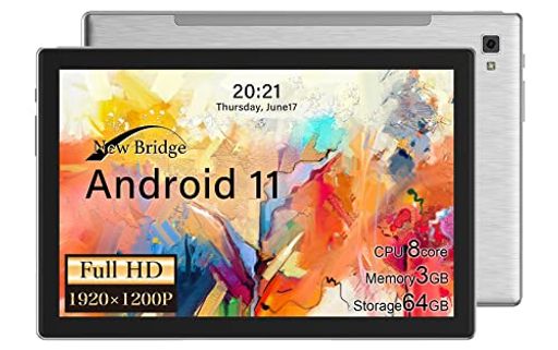最新Android 11インスト―ル 大画面 10.1インチ タブレット 本体サイズ:幅24.3x奥行0.8x高さ16.2cm、重量:約508g 解像度:フルハイビジョン 1920x1200(約230万画素) プロセッサー:SC9863A CortexTM A55 1.6GHz (8コア) メモリー:3GB、内蔵ストレージ:64GB、外部ストレージ:microSDカード256GB迄対応※microSDカードは別売 原産国:中国