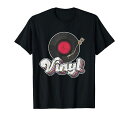 ビニールレコードプレーヤーIターンテーブルプレーヤーIレトロ音楽Tシャツ