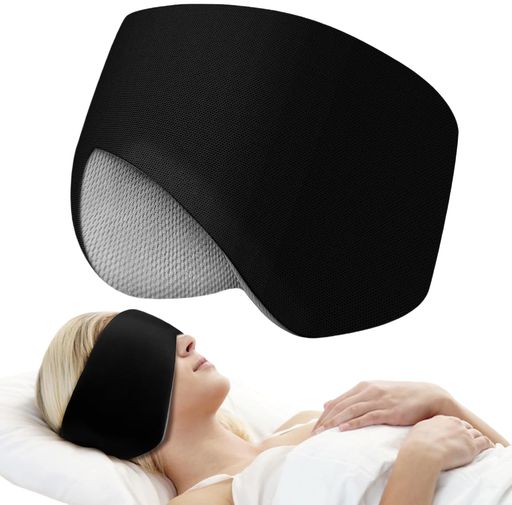 koundenekoアイマスク耳まで包むシルク質感温冷両用ノーズフィット通気性睡眠用安眠グッズ睡眠グッズ防音聴覚過敏目隠し遮光旅行/出張/..