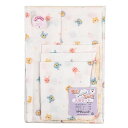 イサム商会綿100%日本製ガーゼ入浴6点セットアニマルランド柄ベビー入浴・スキンケアタオル・ウォッシュクロス沐浴お風呂敏感肌デリケートコットンタオル